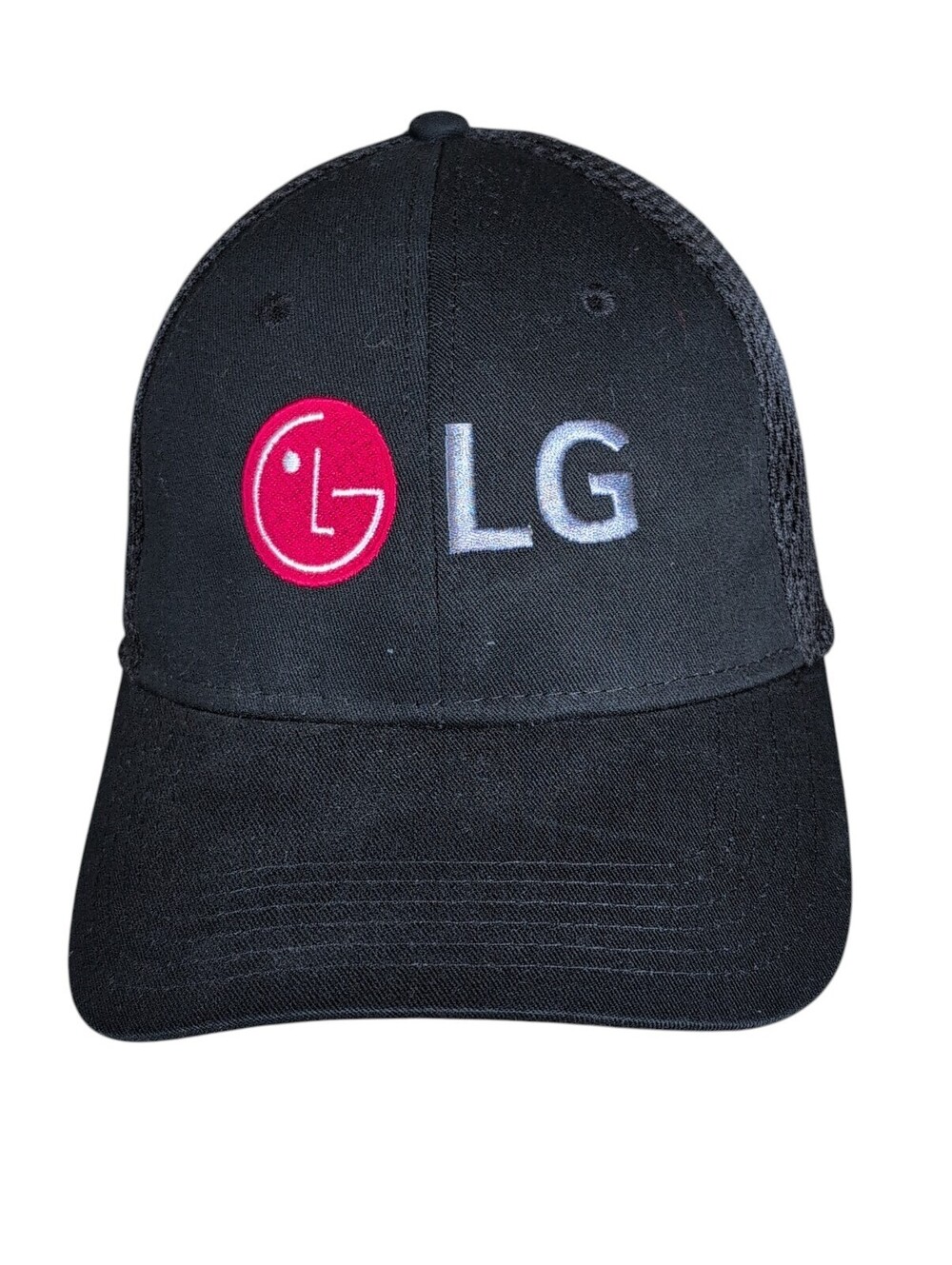 LG Logo Black Hook & Loop Adjustable Mesh Cap Hat Otto Comfy Fit